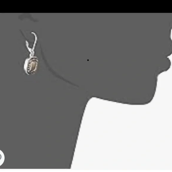 Napier Drop EarringsTwoTone Patterned Design Square Shape Leverback Closure New - Picture 5 of 11